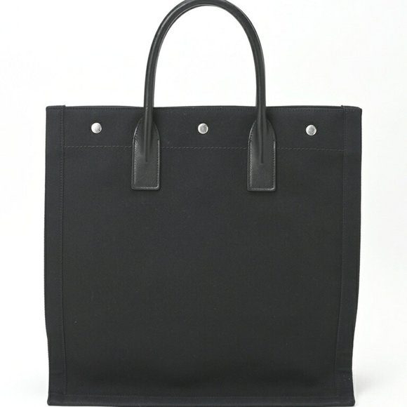 Saint Laurent SAINT LAURENT Rive Gauche Tote Bag 632539 Canvas Black S-157033 - Picture 2 of 10